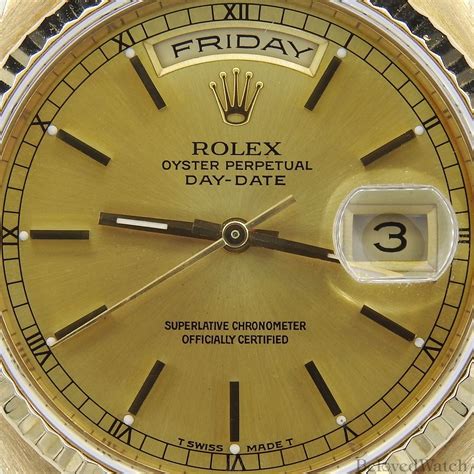 the first rolex day date|Rolex 18238 production years.